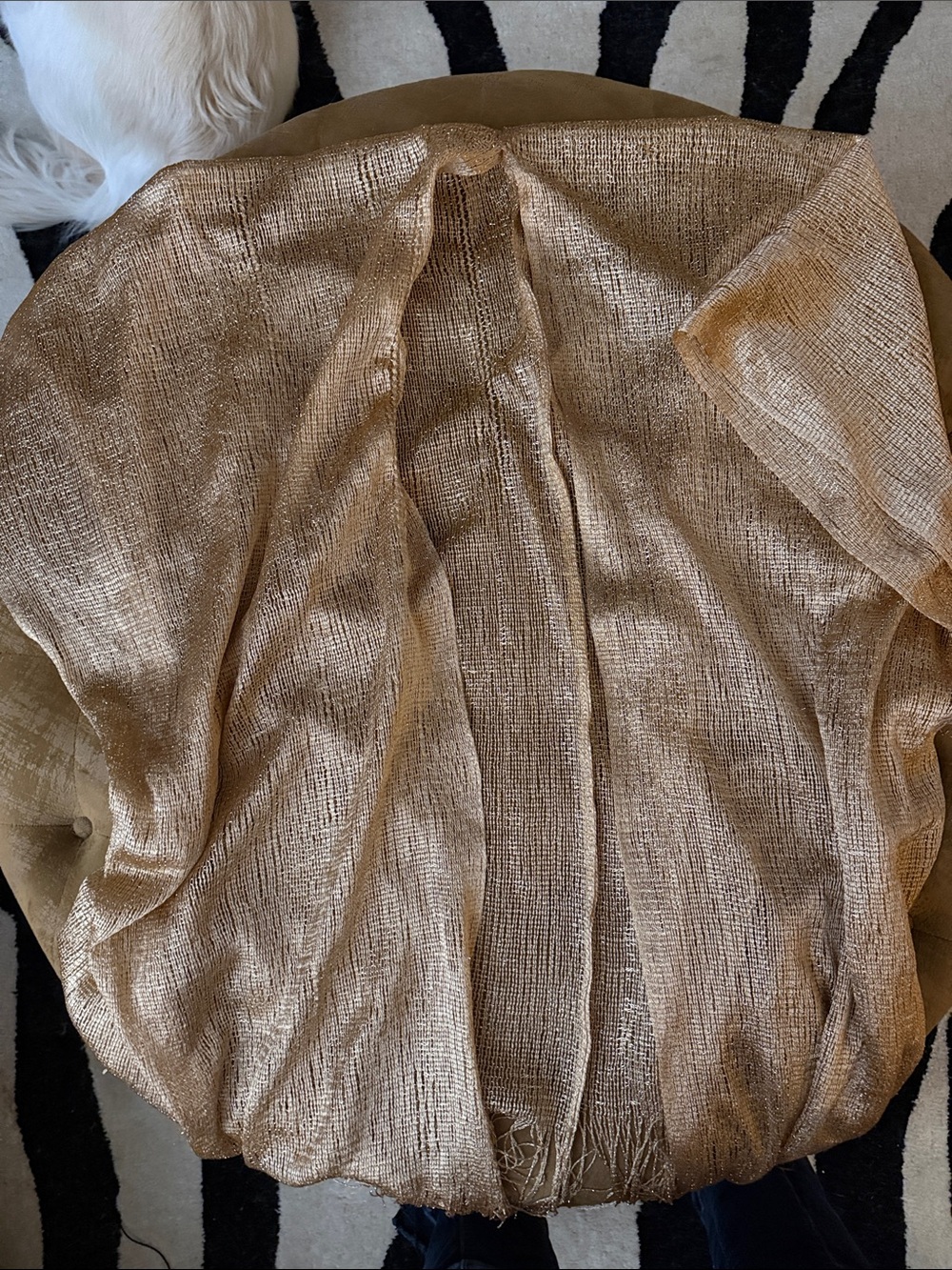 Shimmery Gold Lightweight Swimsuit coverup.